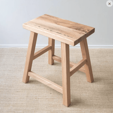 Heritage Elm Rectangle Stool at online8 furniture store Auckland