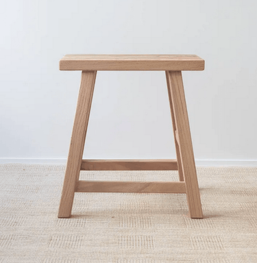 Heritage Elm Rectangle Stool at online8 furniture store Auckland
