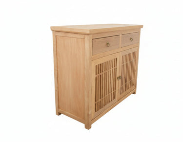 Heritage Elm Slat Buffet Table - 1000mm at online8 furniture store Auckland
