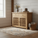 Heritage Elm Slat Buffet Table - 1000mm at online8 furniture store Auckland