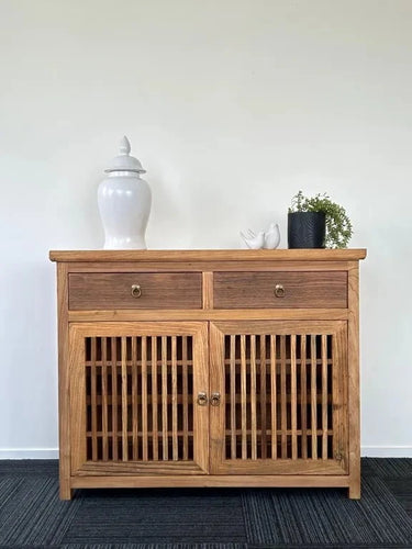 Heritage Elm Slat Cabinet at online8 furniture store Auckland