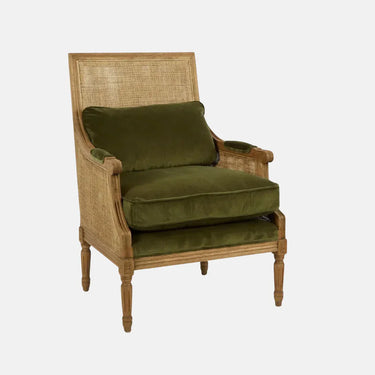 Hicks Rattan Armchair - Natural & Green at Online8 Furniture Auckland NZ