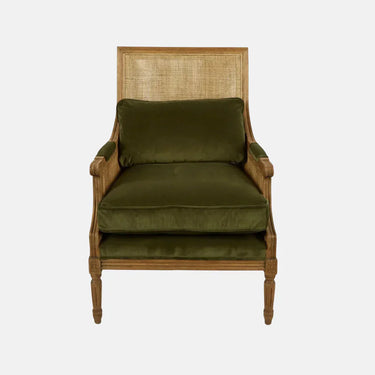 Hicks Rattan Armchair - Natural & Green at Online8 Furniture Auckland NZ