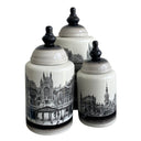 Historic Buildings on Vase Set/3 at online8 furniture store Auckland