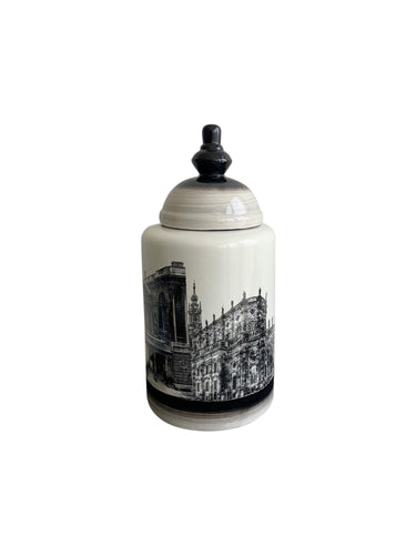 Historic Buildings on Vase Set/3 at online8 furniture store Auckland