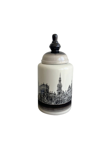 Historic Buildings on Vase Set/3 at online8 furniture store Auckland