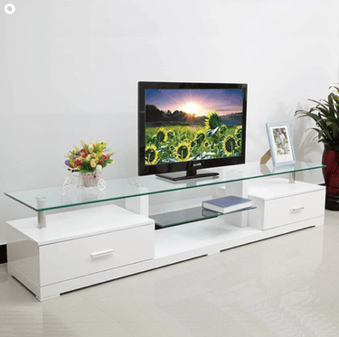 Horizon Glass Top TV unit at online8 furniture store Auckland