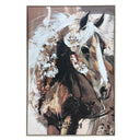 Horse Gaze Hand Painted Framed Canvas Wall Art at online8 furniture store Auckland