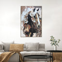 Horse Gaze Hand Painted Framed Canvas Wall Art at online8 furniture store Auckland
