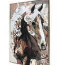 Horse Gaze Hand Painted Framed Canvas Wall Art at online8 furniture store Auckland