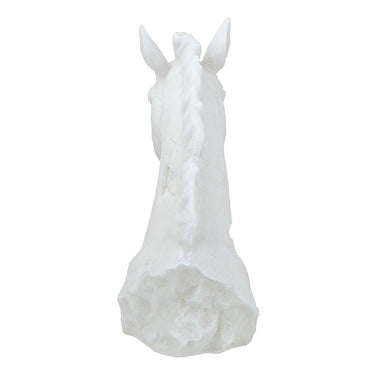 Horse Head Sculpture - White at online8 furniture store Auckland