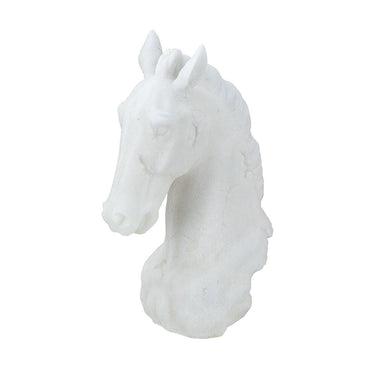 Horse Head Sculpture - White at online8 furniture store Auckland