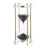 Hourglass Gold Stand and Black Sand at online8 furniture store Auckland