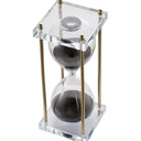 Hourglass Gold Stand and Black Sand at online8 furniture store Auckland