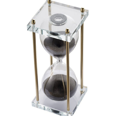 Hourglass Gold Stand and Black Sand at online8 furniture store Auckland