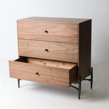 Hudson 3 Drawer Commode – Walnut at Online8 Furniture Auckland NZ