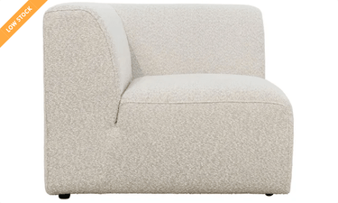 Hugo Corner Sectional Boucle Sofa Seat - Soft Gray at online8 furniture store Auckland