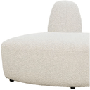 Hugo Curved Sectional Boucle Sofa Seat - Soft Gray at online8 furniture store Auckland