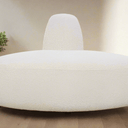 Hugo Curved Sectional Boucle Sofa Seat - Soft Gray at online8 furniture store Auckland