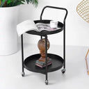 Hugo Round Bar Cart | Drinks Trolley at online8 furniture store Auckland