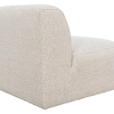 Hugo Straight Sectional Boucle Sofa Chair - Soft Gray at online8 furniture store Auckland
