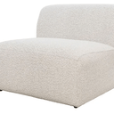 Hugo Straight Sectional Boucle Sofa Chair - Soft Gray at online8 furniture store Auckland