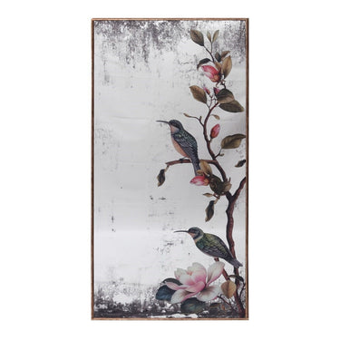 Hummingbird Antique Look Wall Mirror Art | 60x120cm at Online8 Furniture Auckland NZ