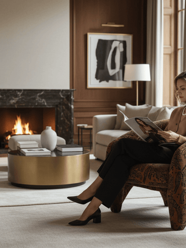 Huntress Accent Chair - Tiger Brown at online8 furniture store Auckland