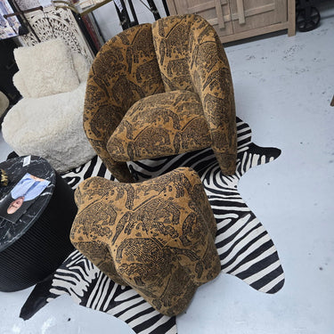 Huntress Armchair with Ottoman at online8 furniture store Auckland