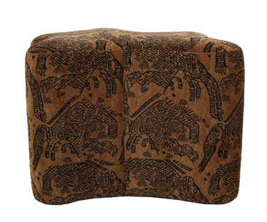Huntress Ottoman - Tiger/Brown at online8 furniture store Auckland