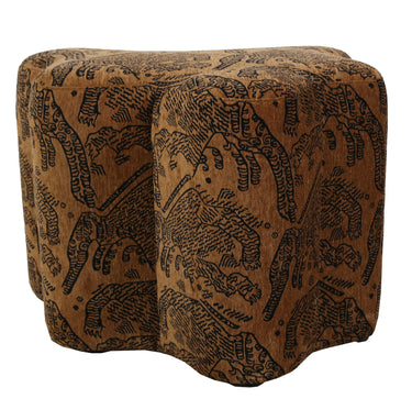Huntress Ottoman - Tiger/Brown at online8 furniture store Auckland