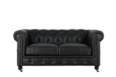 Huskins Chesterfield 2 Seater Sofa - Black at online8 furniture store Auckland