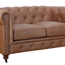 Huskins Chesterfield 2 Seater Sofa - Light Brown at online8 furniture store Auckland