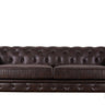 Huskins Chesterfield 3 Seater Sofa - Dark Brown at online8 furniture store Auckland