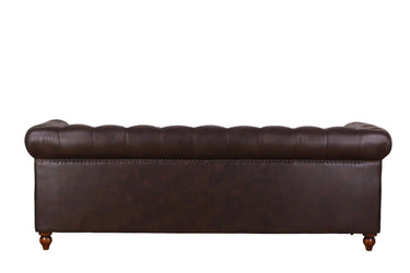 Huskins Chesterfield 3 Seater Sofa - Dark Brown at online8 furniture store Auckland