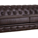 Huskins Chesterfield 3 Seater Sofa - Dark Brown at online8 furniture store Auckland