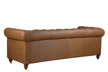 Huskins Chesterfield 3 Seater Sofa - Light Brown at online8 furniture store Auckland