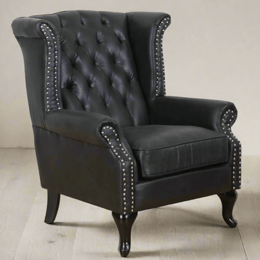 Huskins Chesterfield Large Wingback Armchair at online8 furniture store Auckland