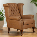 Huskins Chesterfield Large Wingback Armchair at online8 furniture store Auckland