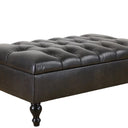 Huskins Chesterfield Ottoman with Storage - Black at online8 furniture store Auckland