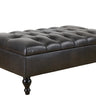 Huskins Chesterfield Ottoman with Storage - Black at online8 furniture store Auckland
