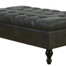 Huskins Chesterfield Ottoman with Storage - Charcoal at online8 furniture store Auckland