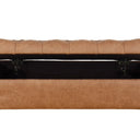 Huskins Chesterfield Ottoman with Storage - Light Brown at online8 furniture store Auckland