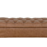 Huskins Chesterfield Ottoman with Storage - Light Brown at online8 furniture store Auckland