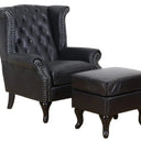 Huskins Large Wingback Chair with Ottoman at online8 furniture store Auckland