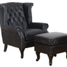 Huskins Large Wingback Chair with Ottoman at online8 furniture store Auckland