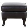 Huskins Leather Ottoman - Black at online8 furniture store Auckland