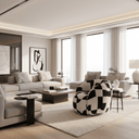 Idaho Occasional Swivel Chair - Black & White at Online8 Furniture Auckland NZ