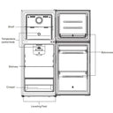 Imprasio 181L Top Mount Fridge Freezer at online8 furniture store Auckland