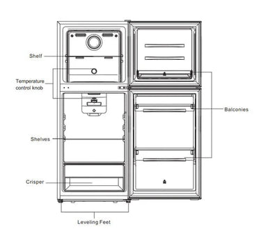 Imprasio 181L Top Mount Fridge Freezer at online8 furniture store Auckland